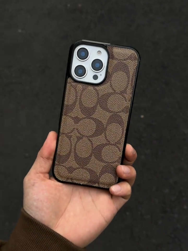 蔻馳皮質磨砂全包手機殼-ZUIHANG SHOP